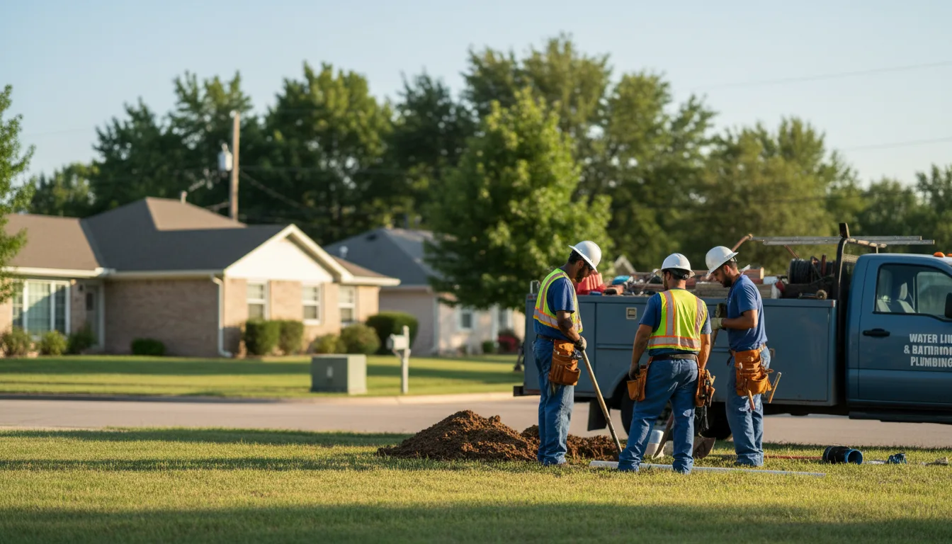 Residential water line and bathroom plumbing service in Brandon, FL